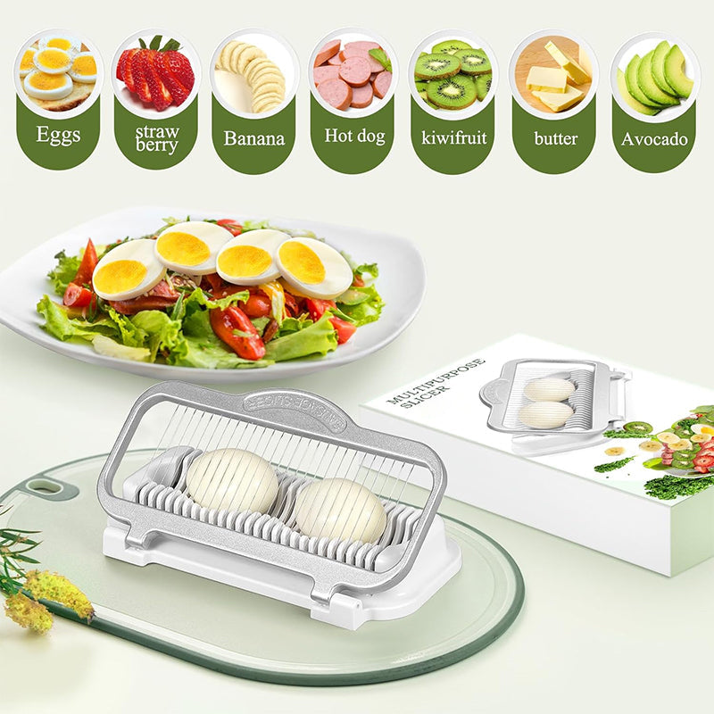 Large Metal Food Slicer for Hard Boiled Eggs & Fruit