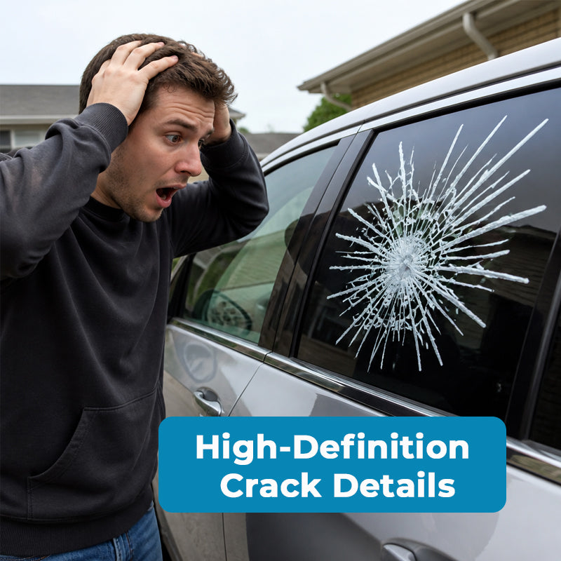 💥 3D Car Window Shatter Prank Decal