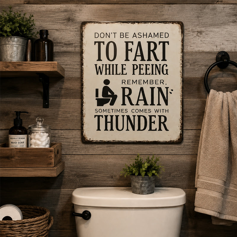 Funny Toilet Iron Sign