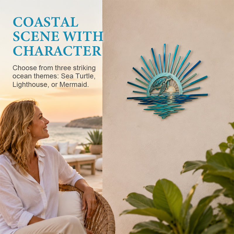 Sunset series ocean wall decoration