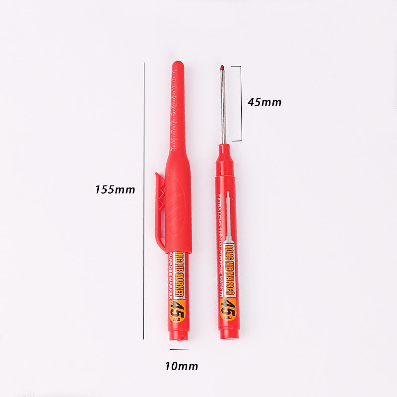 45mm Long-Tip Oil-Based Marker for Woodworking, Tile, and Deep Hole Marking