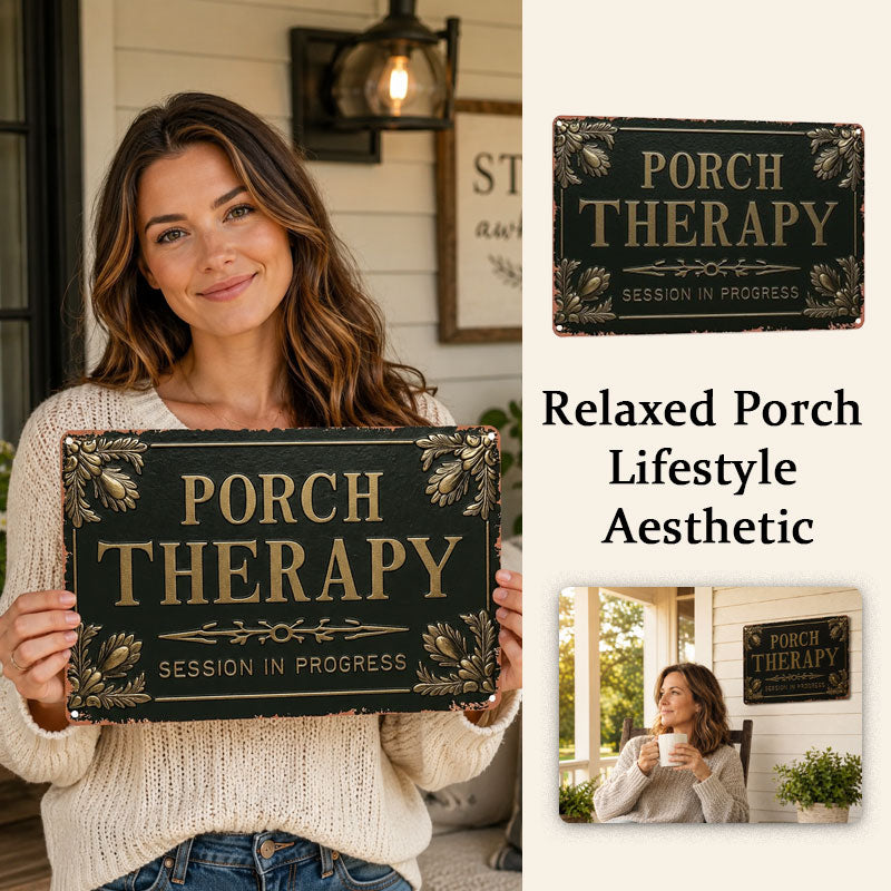 🪑 Porch Therapy Metal Sign
