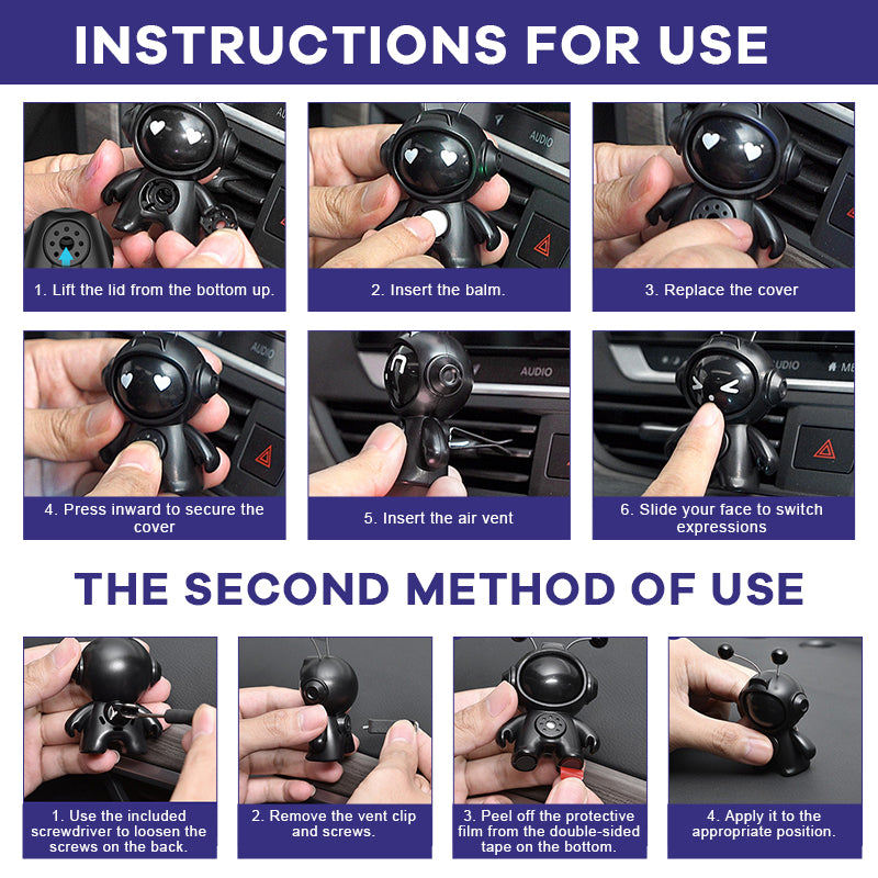 Robot-shaped Car Air Conditioning Vent Diffuser