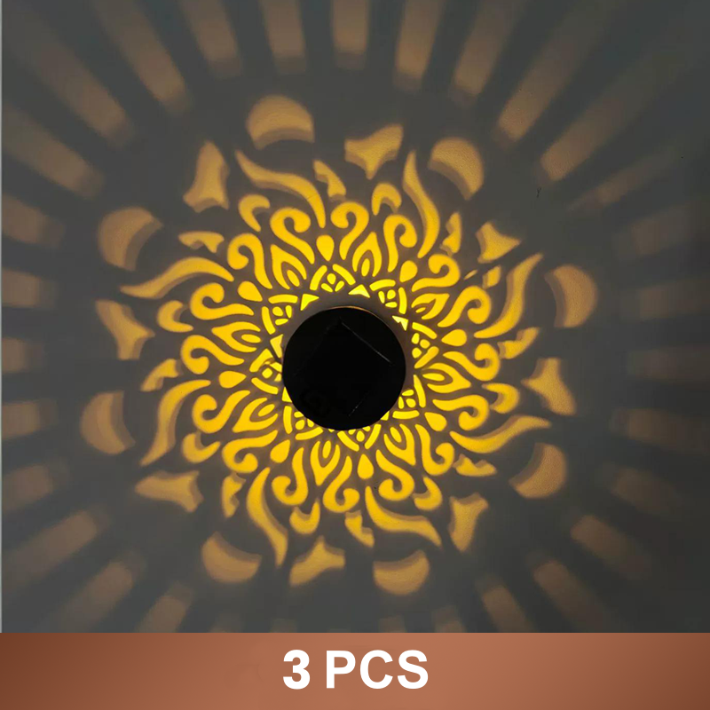 🌞✨ Solar-powered mandala projector lamp