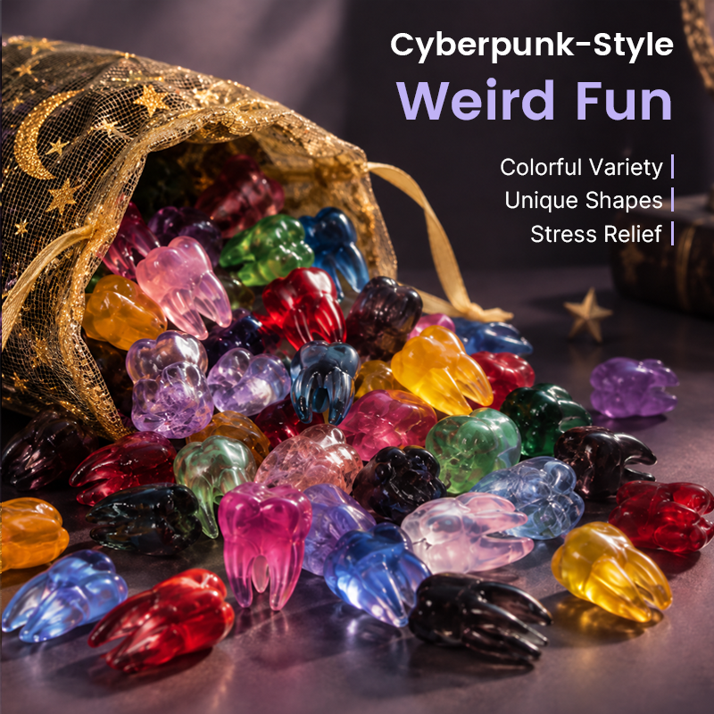 Colorful Quirky Tooth Decorations