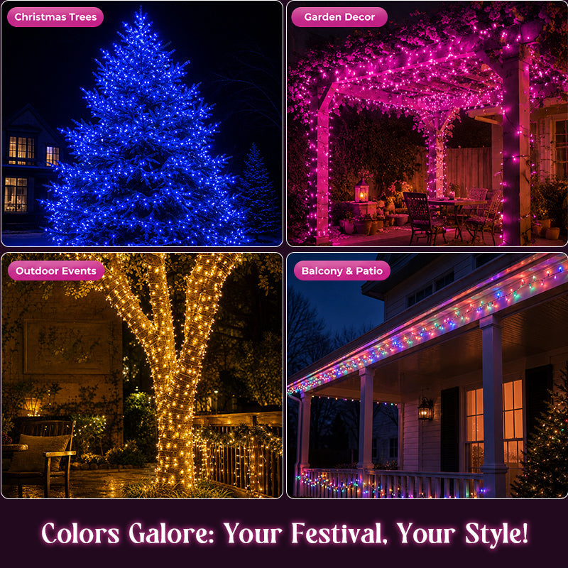 LED String Lights Outdoor Starry Sky Colored Lights Christmas