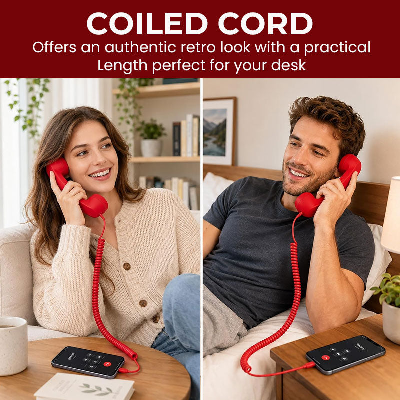 Retro Telephone Handset for Type-C Phones