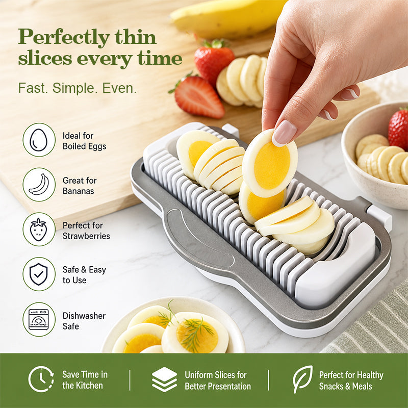 Large Metal Food Slicer for Hard Boiled Eggs & Fruit