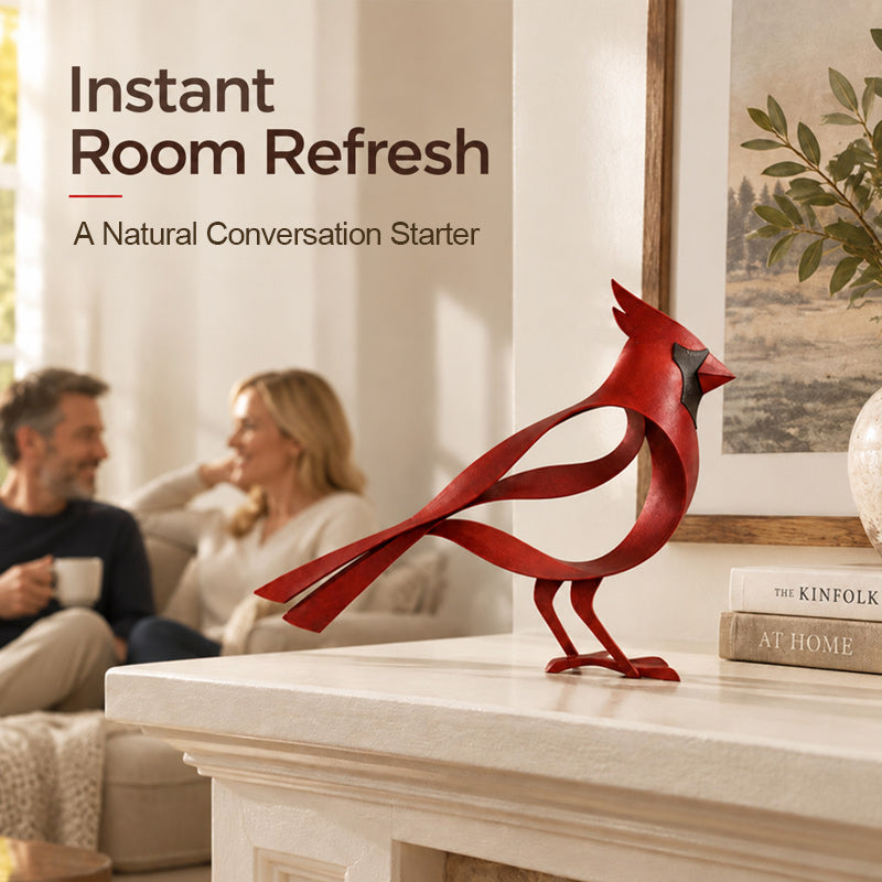 Metal Bird Sculpture for Home Decor
