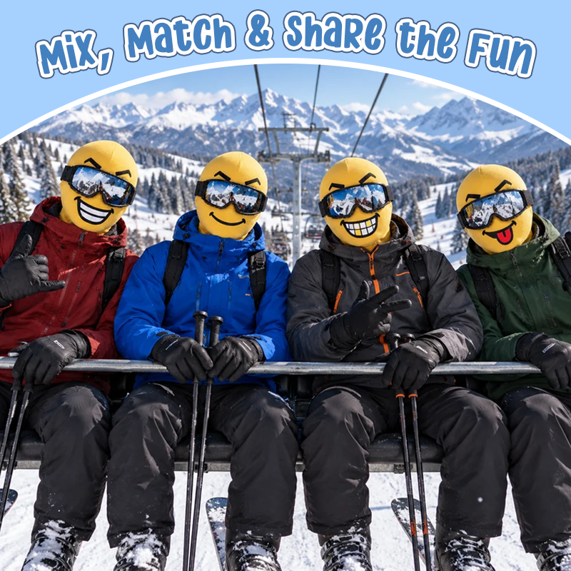 😂 Funny Emoji Fleece Balaclava – Warm Winter Face Mask
