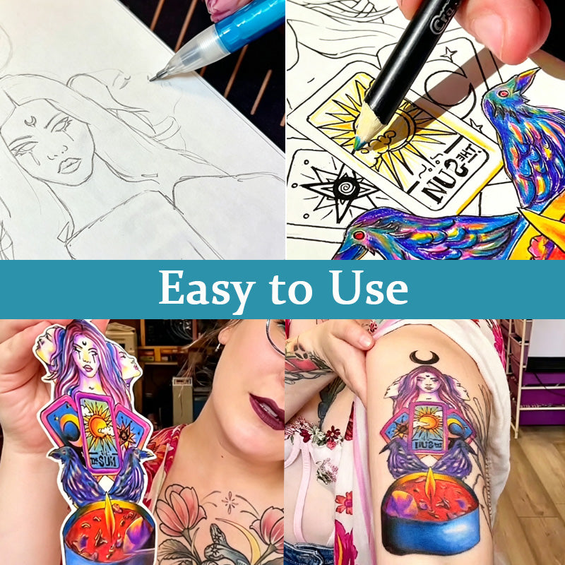 Temporary Tattoo Sketchbook – Tattoo Design Drawing Book