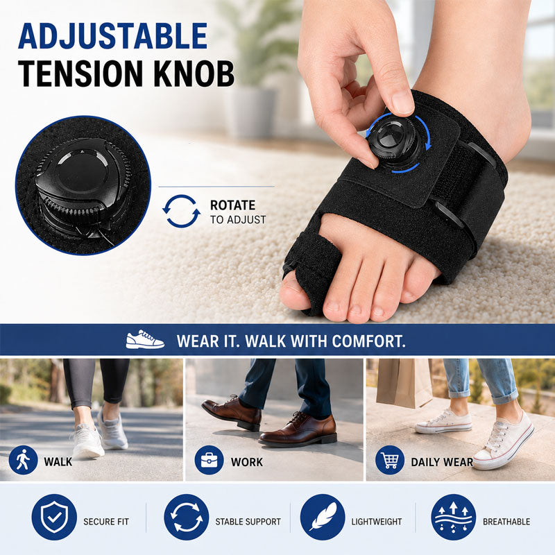 Adjustable Big Toe Support Sleeve Knob Adjustment