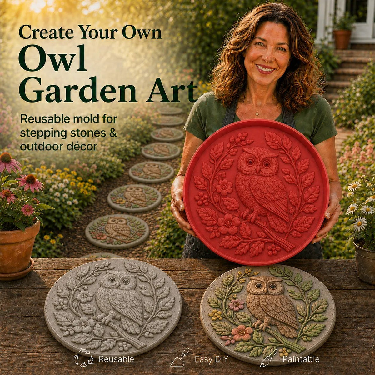 💥 LAST DAY 49% OFF - Reusable Animal-Themed Garden Art Mold – Bring Nature to Life in Your Garden