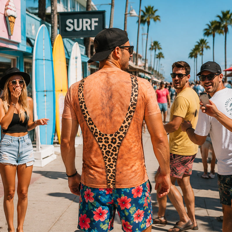 😂 Wait… Is That Real?! Funny Faux Fur Back T-Shirt