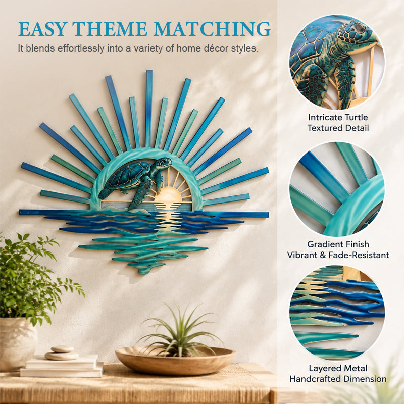 Sunset series ocean wall decoration