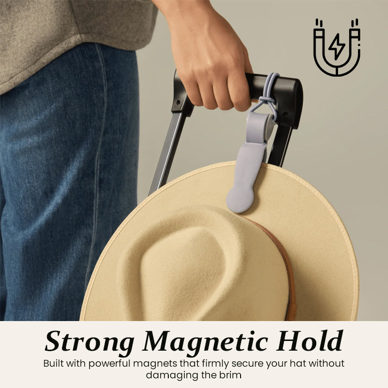 Portable Magnetic Hat Clip for Travel & Storage - Secure Hat Holder