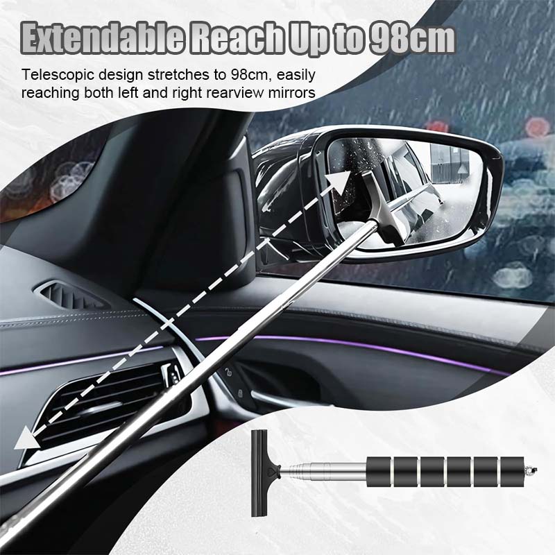 Retractable Rearview Mirror Wiper