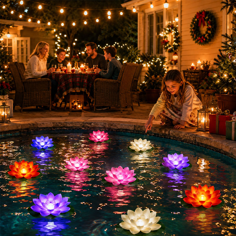LED Floating Lotus Pool Lights