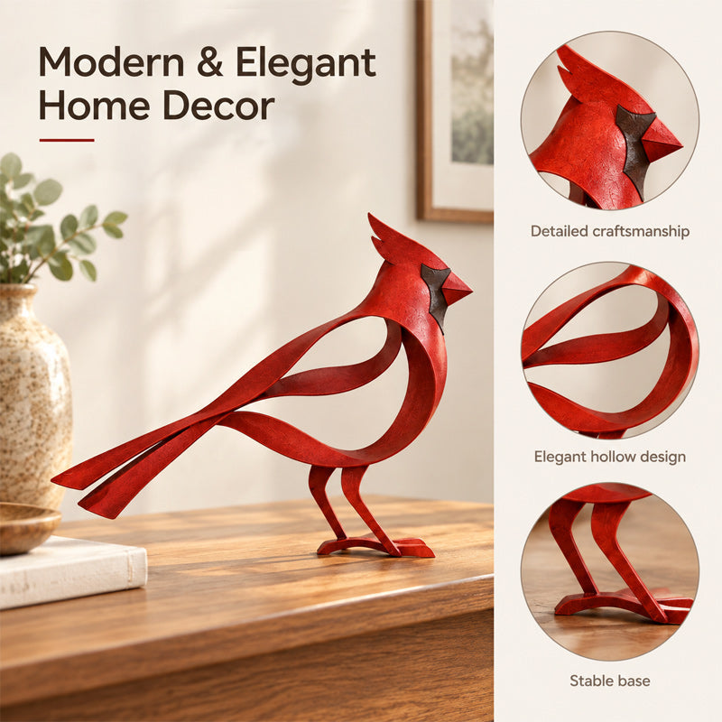 Metal Bird Sculpture for Home Decor