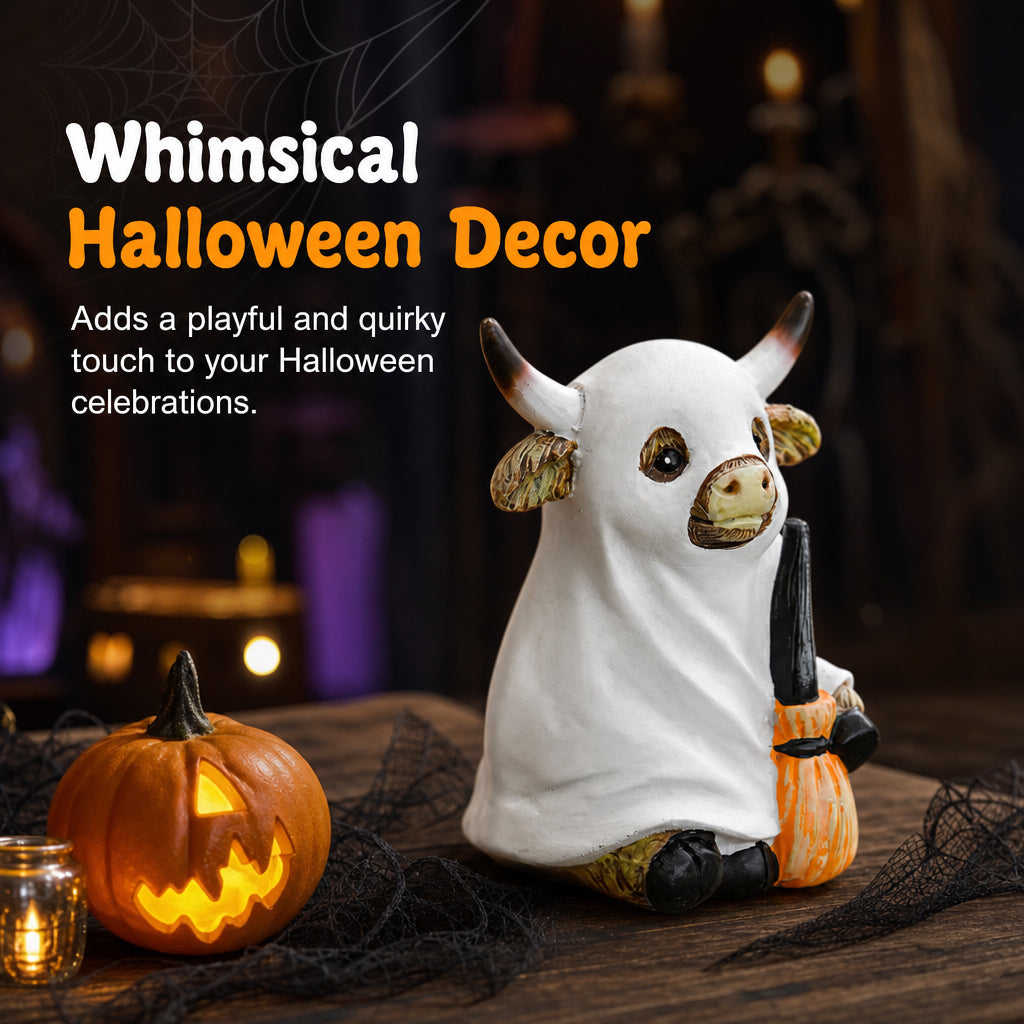 Halloween Highland Cow Resin Ornaments
