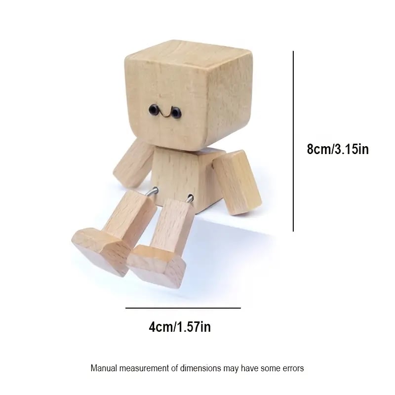 “Tapping Foot” Wooden Statue Car Decorative Ornament