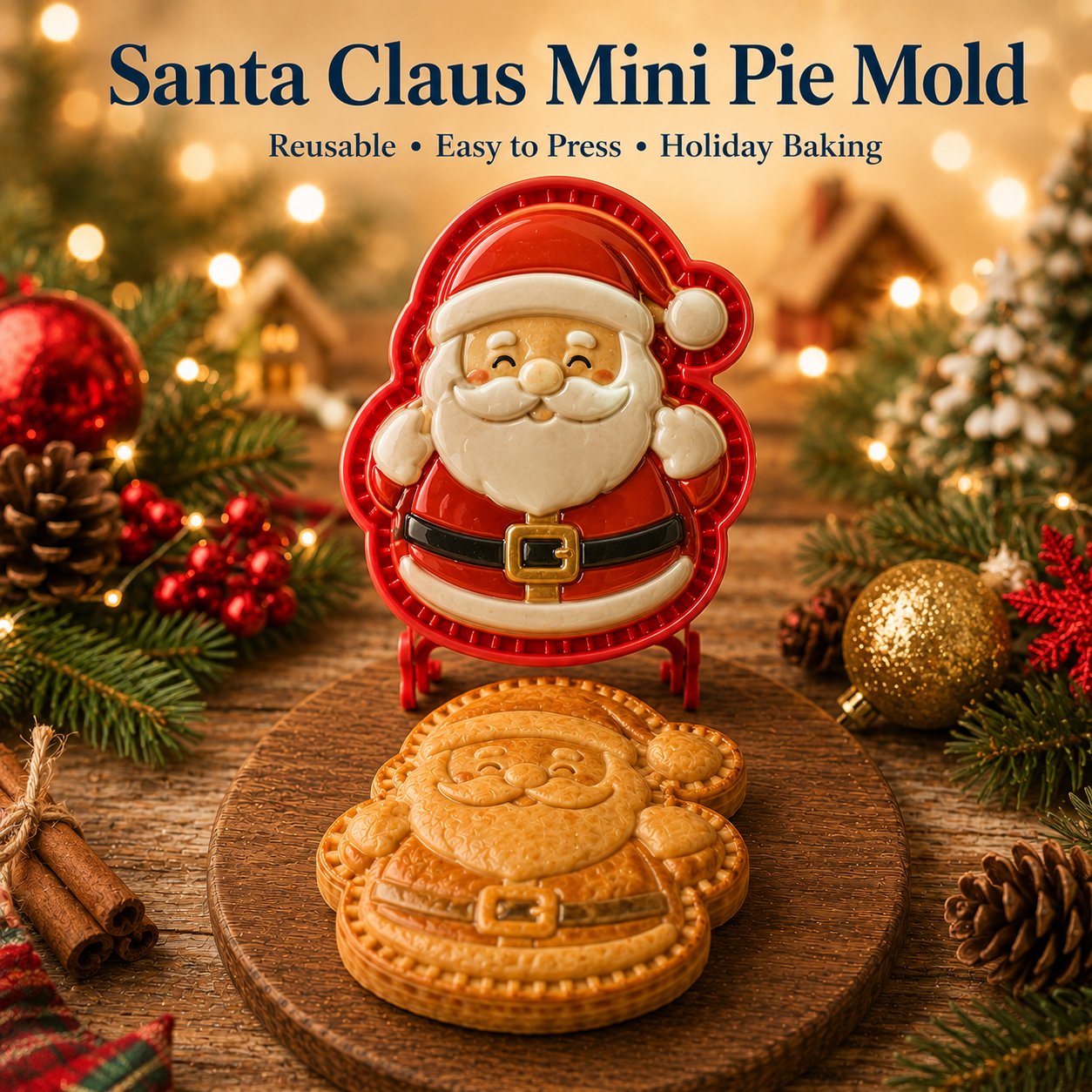 🎄 8-Design Christmas Mini Pie Mold Collection