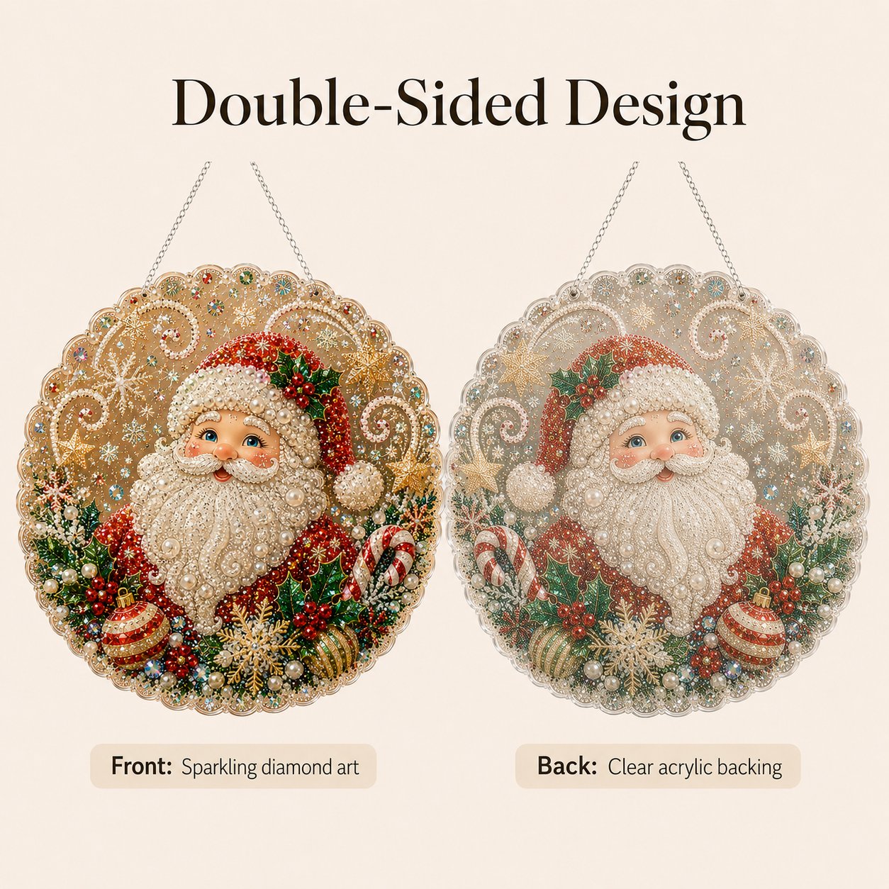 🎄Christmas Pearl Diamond Art Hanging Ornament Kit 🎅💎