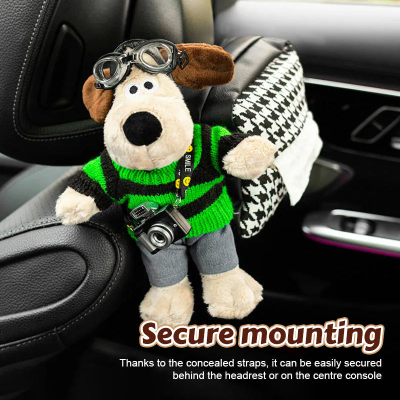 Cute Dog Car Tissue Holder