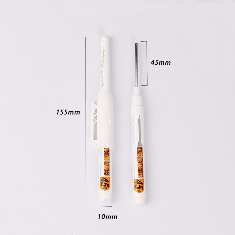 45mm Long-Tip Oil-Based Marker for Woodworking, Tile, and Deep Hole Marking