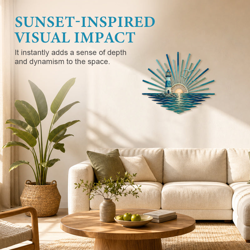 Sunset series ocean wall decoration