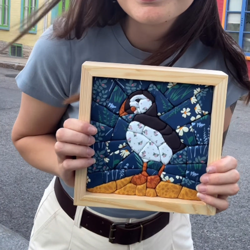 🔥Limited-Time Offer 49% OFF🔥 No-Sew & Cut-Free Fabric Mosaic Wall Art DIY Kit with Frame