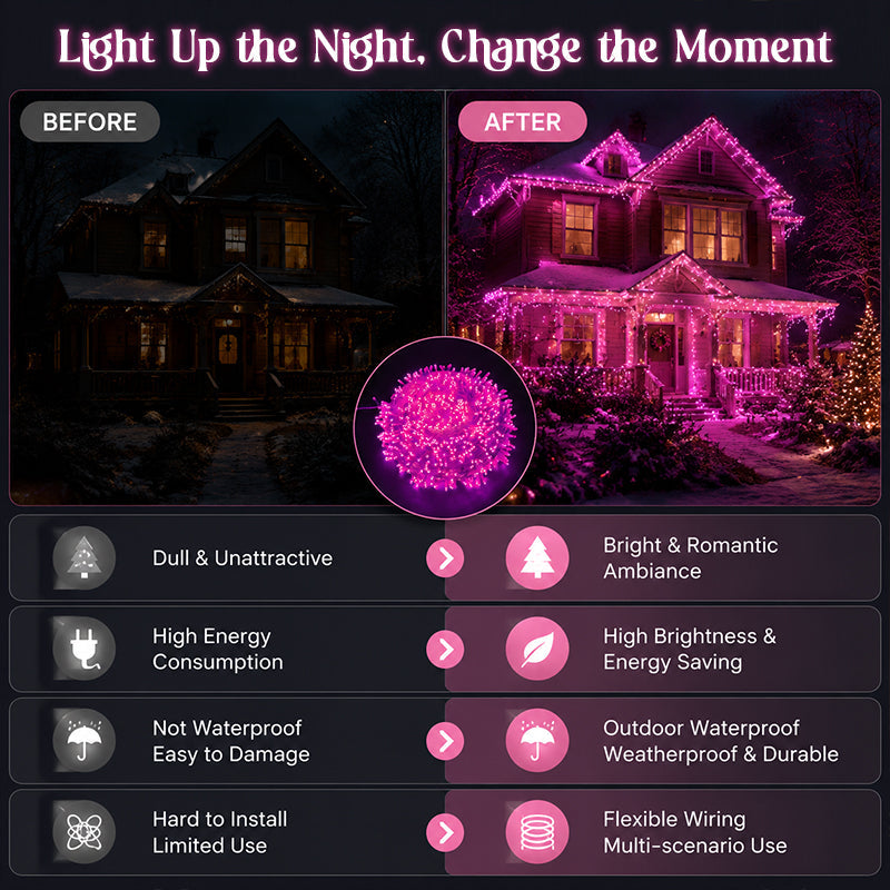 LED String Lights Outdoor Starry Sky Colored Lights Christmas