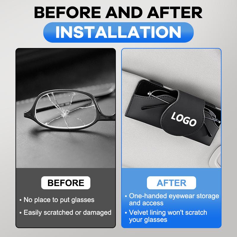🚗 Customized Sun Visor Glasses Holder Clip