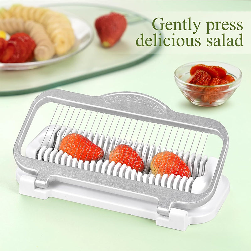 Large Metal Food Slicer for Hard Boiled Eggs & Fruit