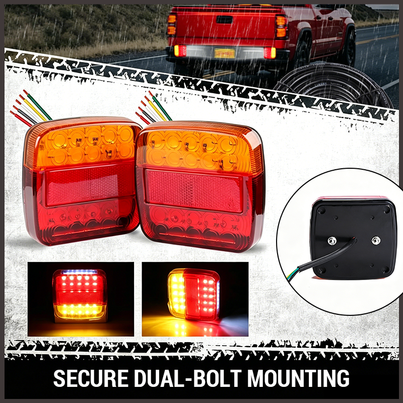 LED Dual-color Square Lights For Trucks And Vans