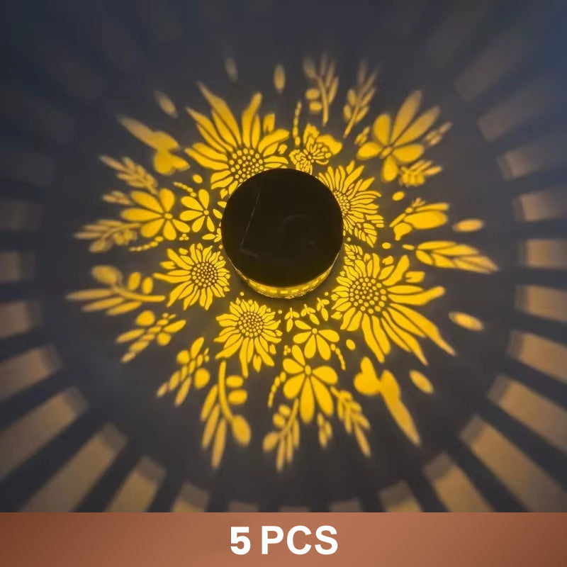🌞✨ Solar-powered mandala projector lamp