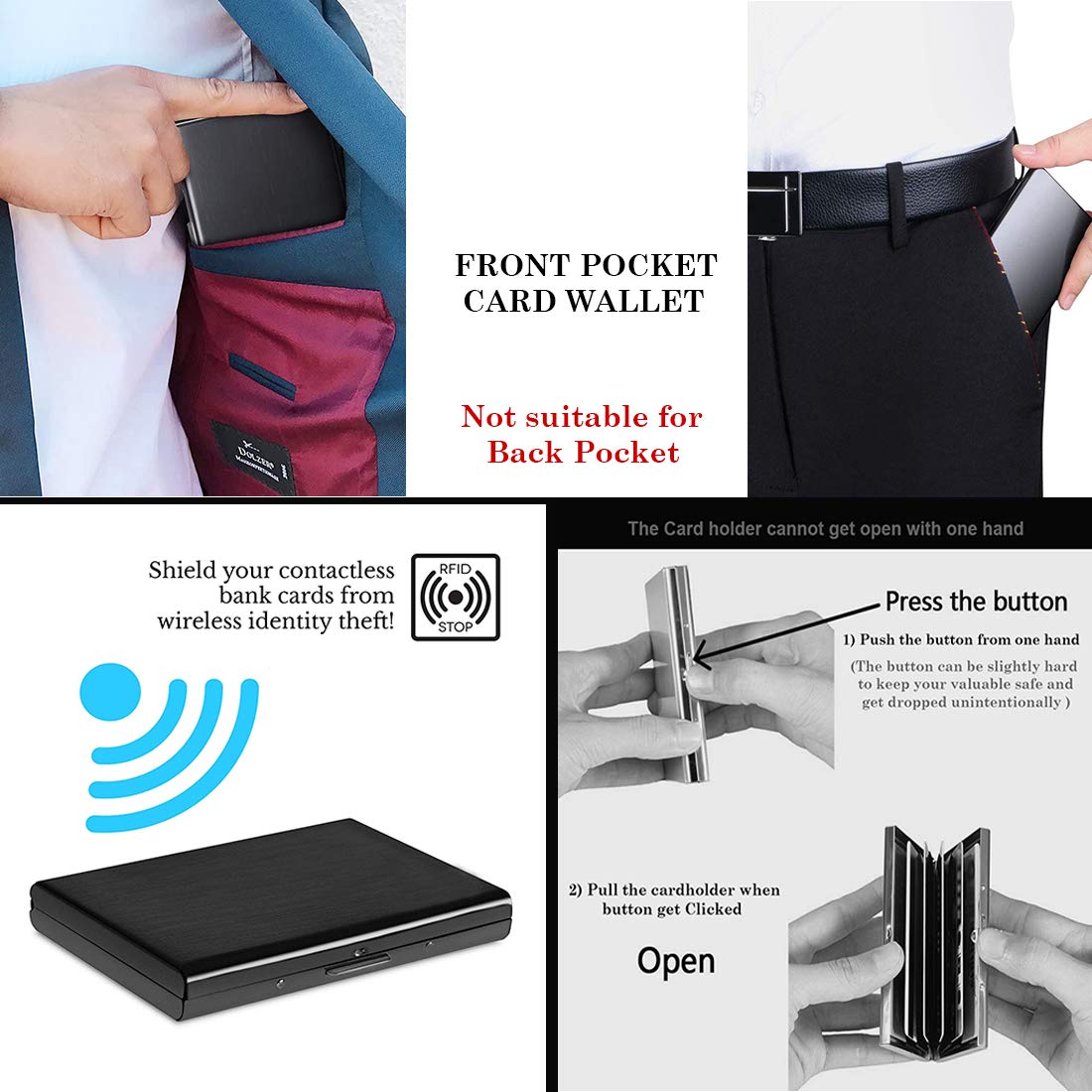 RFID Blocking Metal Card Holder