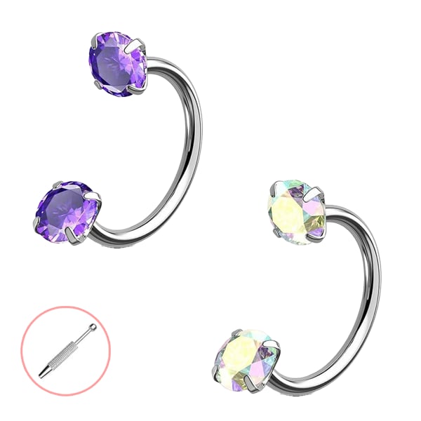 Horseshoe-shaped nose ring – internal thread & comfortable
