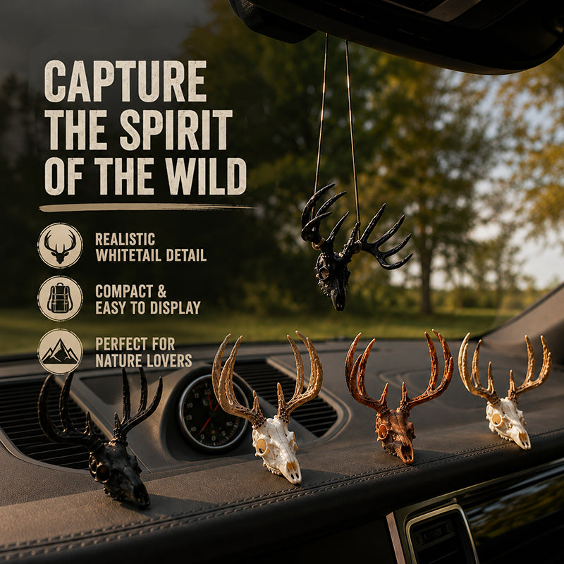 Mini Whitetail Deer Skull & Antler Display