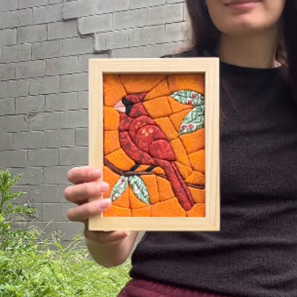 🔥Limited-Time Offer 49% OFF🔥 No-Sew & Cut-Free Fabric Mosaic Wall Art DIY Kit with Frame