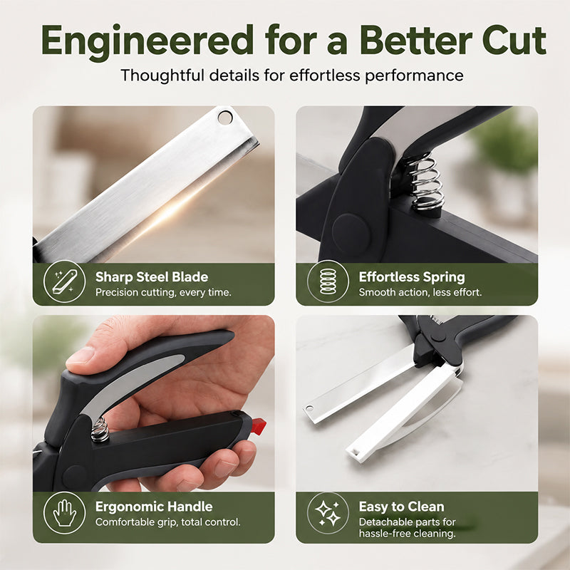 Smart 2-in-1 Kitchen Cutter: Multifunctional Vegetable Chopper & Scissor Board