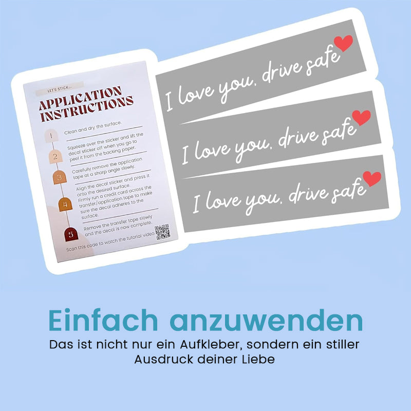 „I Love You Drive Safe“ Mirror stickers