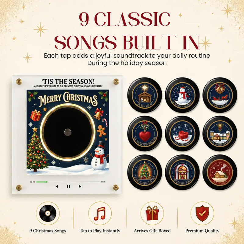 Christmas Music Refrigerator Stickers | 9 Classic Christmas Songs Interactive Holiday Decor