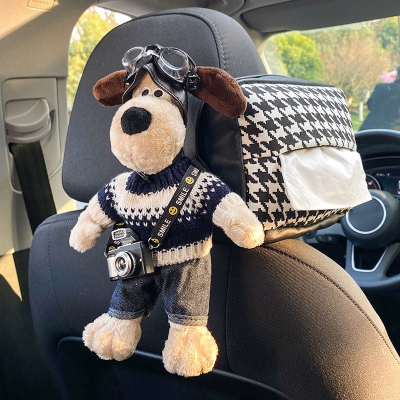 Cute Dog Car Tissue Holder