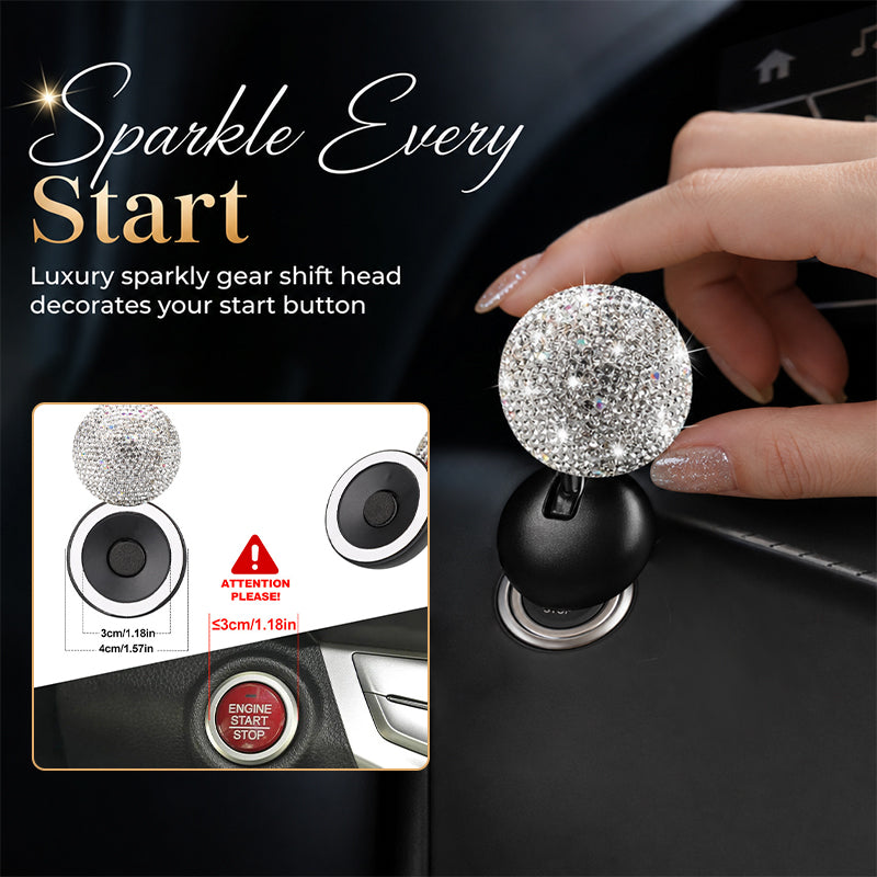 Bling Rhinestone Push Start Button Cover Shifter Style ✨🚗💎