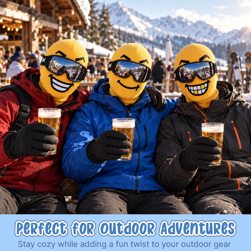 😂 Funny Emoji Fleece Balaclava – Warm Winter Face Mask