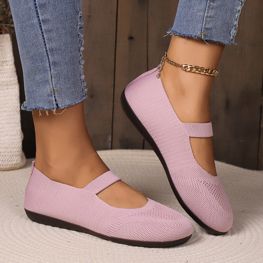 👟 Breathable Women's Knit Flats – Soft, Lightweight, & Comfortable—Even on Long Walks