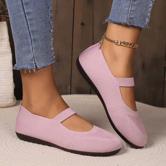👟 Breathable Women's Knit Flats – Soft, Lightweight, & Comfortable—Even on Long Walks