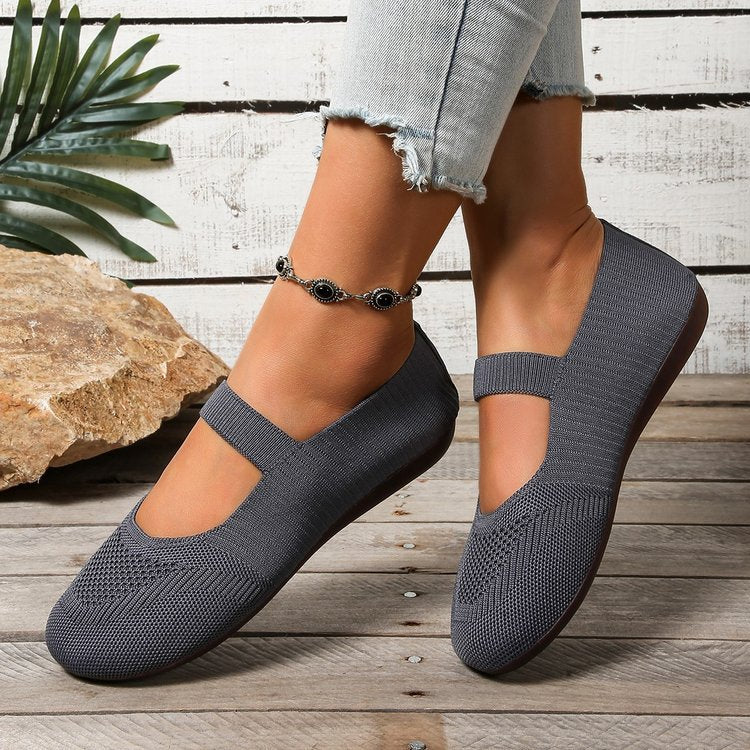 👟 Breathable Women's Knit Flats – Soft, Lightweight, & Comfortable—Even on Long Walks
