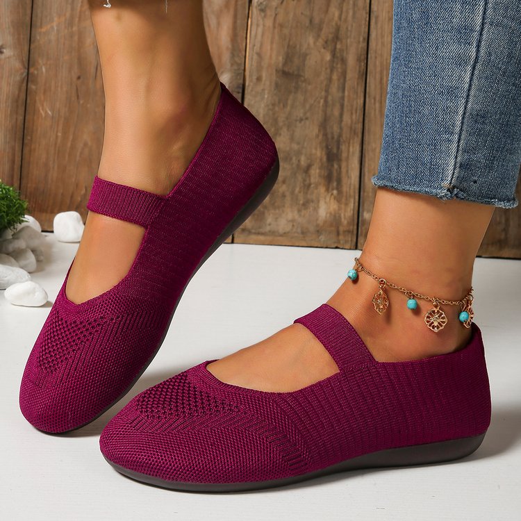 👟 Breathable Women's Knit Flats – Soft, Lightweight, & Comfortable—Even on Long Walks